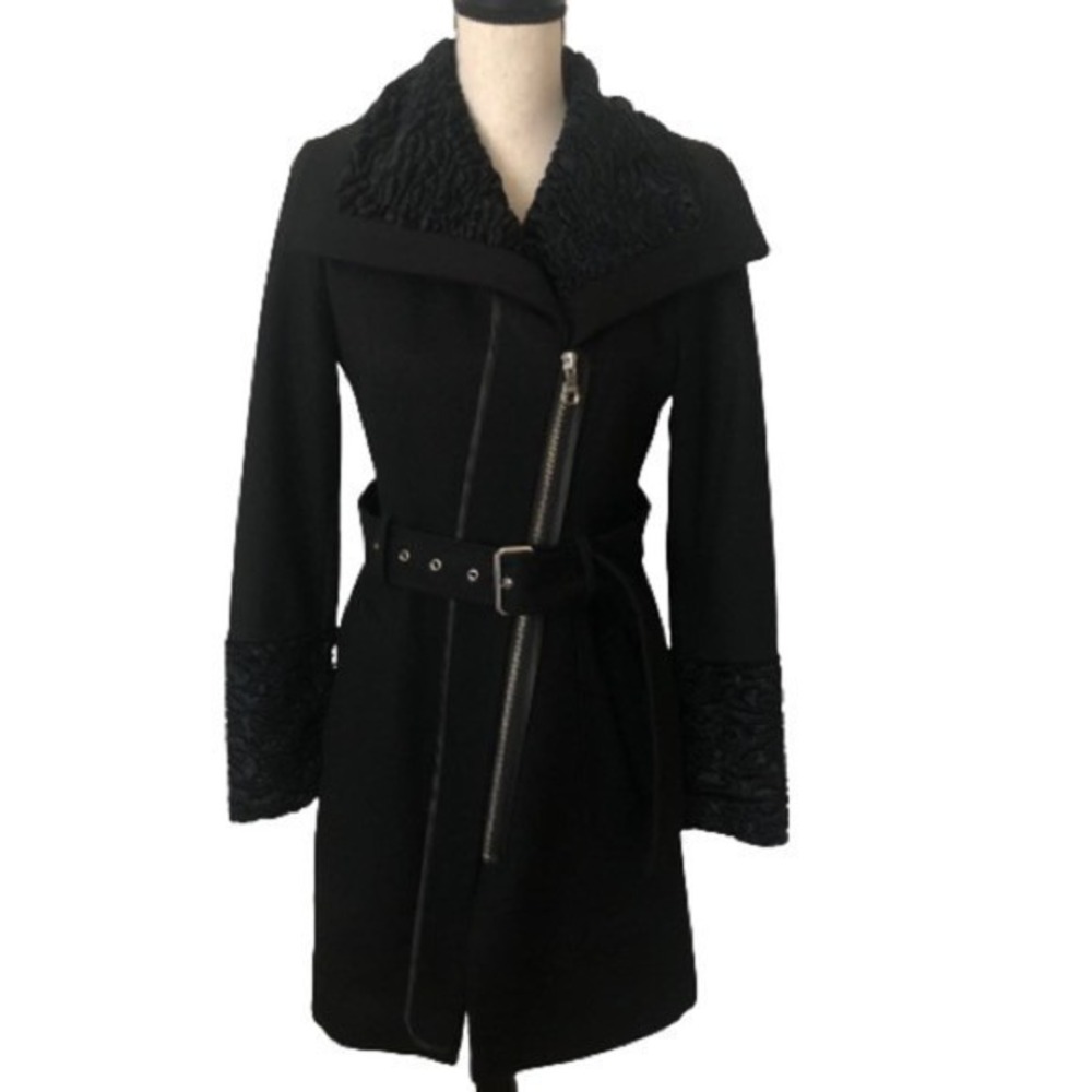 GUESS Los Angeles‎ Wool Blend Single-Breasted Coat Women Small EUC